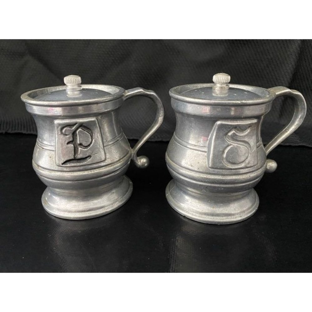 Salt & Pepper shakers- Vintage Pewter
